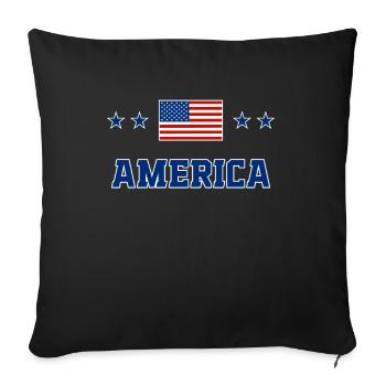 Amérique du Nord - Housse de coussin décorative 45 x 45 cm - noir - Devant