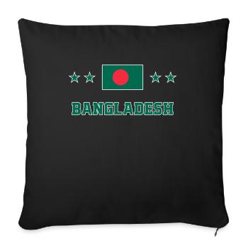 Bangladesh - Sofa pillowcase 17,3'' x 17,3'' (45 x 45 cm) - black - Front