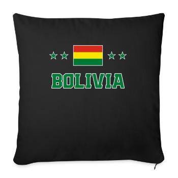 Bolivie - Housse de coussin décorative 45 x 45 cm - noir - Devant