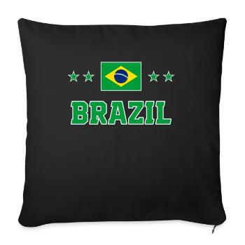 Brasilien - Sofakissenbezug 45 x 45 cm - Schwarz - Vorne