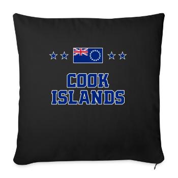 Cook Islands - Sofa pillowcase 17,3'' x 17,3'' (45 x 45 cm) - black - Front