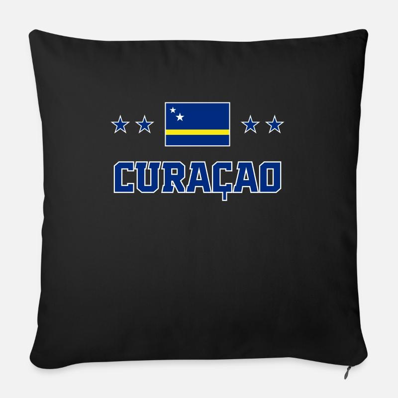 Curaçao - Sofakissenbezug 45 x 45 cm - Schwarz