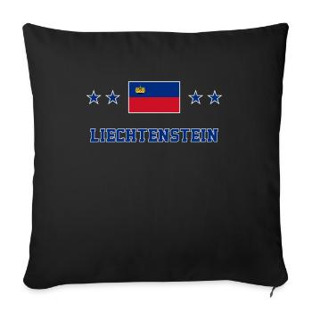 Liechtenstein - Sofa pillowcase 17,3'' x 17,3'' (45 x 45 cm) - black - Front