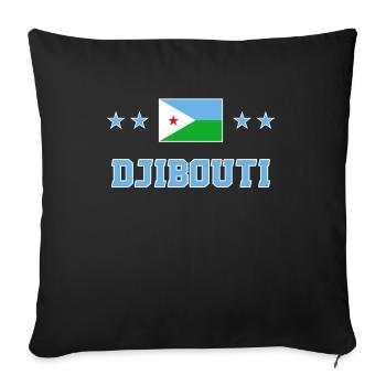 Djibouti - Sofa pillowcase 17,3'' x 17,3'' (45 x 45 cm) - black - Front