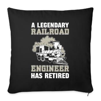 Un ingénieur ferroviaire légendaire est devenu un - Housse de coussin décorative 45 x 45 cm - noir - Devant