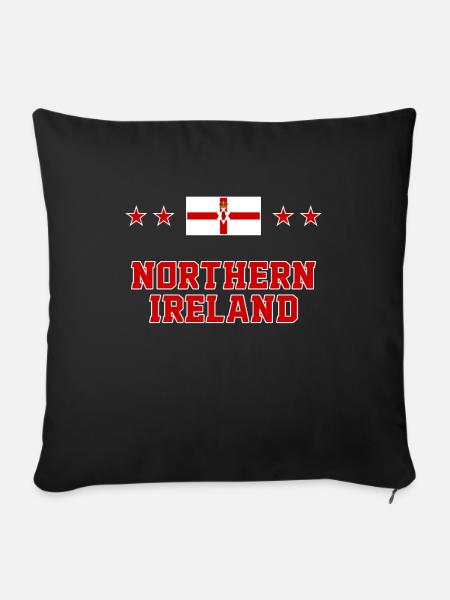 Northern Ireland - Sofa pillowcase 17,3'' x 17,3'' (45 x 45 cm) - black