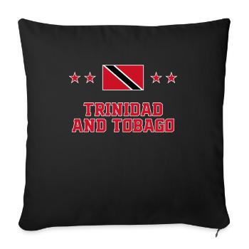 Trinidad and Tobago - Sofa pillowcase 17,3'' x 17,3'' (45 x 45 cm) - black - Front