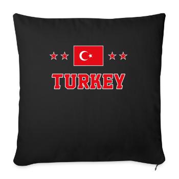 Turkey - Sofa pillowcase 17,3'' x 17,3'' (45 x 45 cm) - black - Front