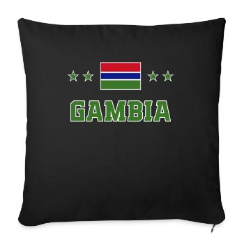 Gambie - Housse de coussin décorative 45 x 45 cm - noir - Devant