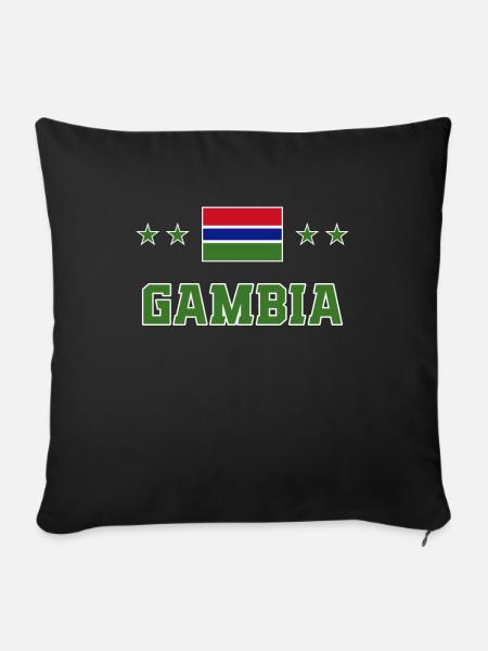 Gambia - Sofakissenbezug 45 x 45 cm - Schwarz
