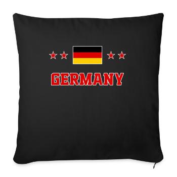 Germany - Sofa pillowcase 17,3'' x 17,3'' (45 x 45 cm) - black - Front