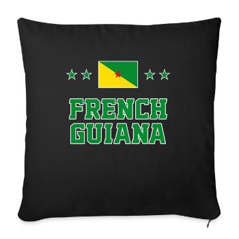 Guyane française - Housse de coussin décorative 45 x 45 cm - noir - Devant