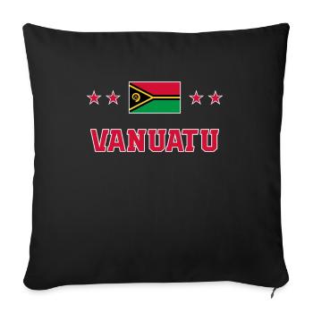 Vanuatu - Housse de coussin décorative 45 x 45 cm - noir - Devant