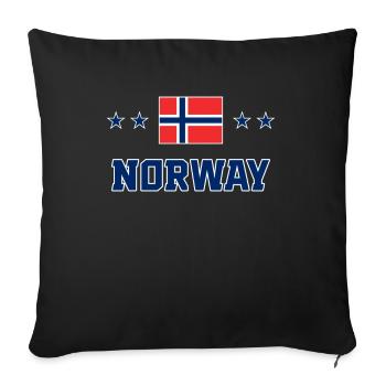 Norway - Sofa pillowcase 17,3'' x 17,3'' (45 x 45 cm) - black - Front