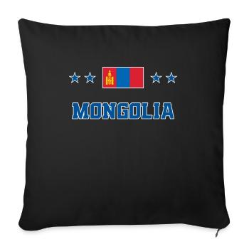 Mongolia - Sofa pillowcase 17,3'' x 17,3'' (45 x 45 cm) - black - Front