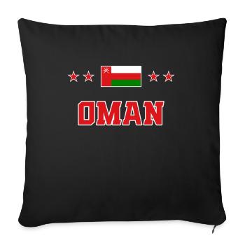 Oman - Sofakissenbezug 45 x 45 cm - Schwarz - Vorne