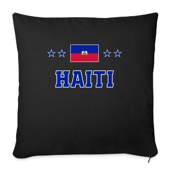Haïti - Housse de coussin décorative 45 x 45 cm - noir - Devant