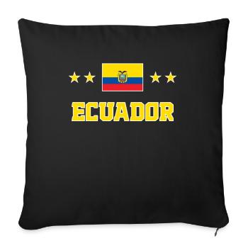 Ecuador - Sofa pillowcase 17,3'' x 17,3'' (45 x 45 cm) - black - Front