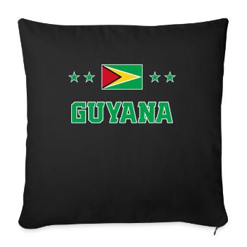 Guyana - Sofa pillowcase 17,3'' x 17,3'' (45 x 45 cm) - black - Front