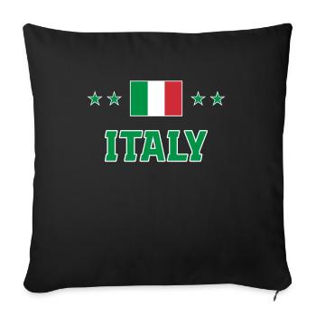 Italie - Housse de coussin décorative 45 x 45 cm - noir - Devant