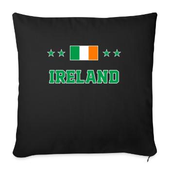Ireland - Sofa pillowcase 17,3'' x 17,3'' (45 x 45 cm) - black - Front