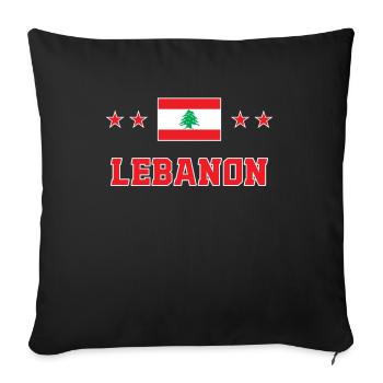Liban - Housse de coussin décorative 45 x 45 cm - noir - Devant