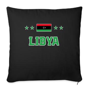 Libyen - Sofakissenbezug 45 x 45 cm - Schwarz - Vorne