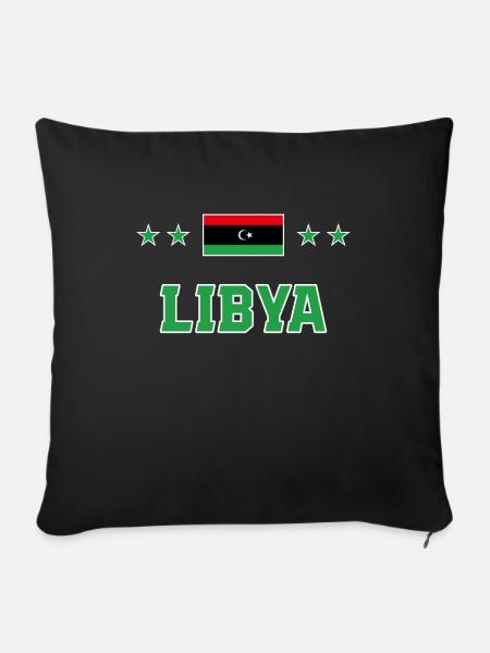 Libyen - Sofakissenbezug 45 x 45 cm - Schwarz