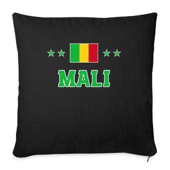 Mali - Sofa pillowcase 17,3'' x 17,3'' (45 x 45 cm) - black - Front