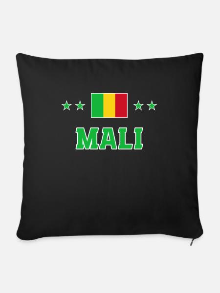 Mali - Sofakissenbezug 45 x 45 cm - Schwarz