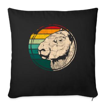 Retro Capybara Lover Animal Gift Capybara - Sofa pillowcase 17,3'' x 17,3'' (45 x 45 cm) - black - Front