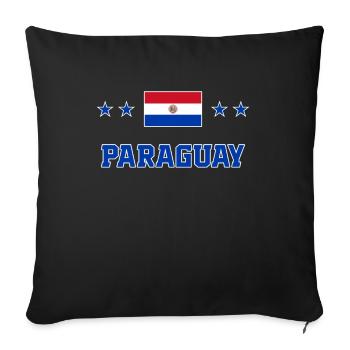 Paraguay - Sofa pillowcase 17,3'' x 17,3'' (45 x 45 cm) - black - Front