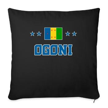 Ogoni - Housse de coussin décorative 45 x 45 cm - noir - Devant