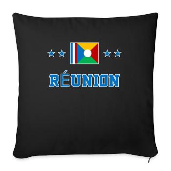 Réunion - Sofakissenbezug 45 x 45 cm - Schwarz - Vorne