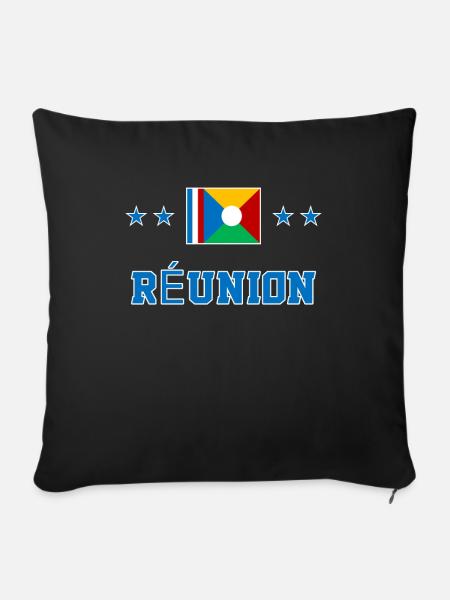 Réunion - Sofakissenbezug 45 x 45 cm - Schwarz