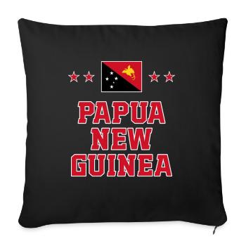 Papua New Guinea - Sofa pillowcase 17,3'' x 17,3'' (45 x 45 cm) - black - Front