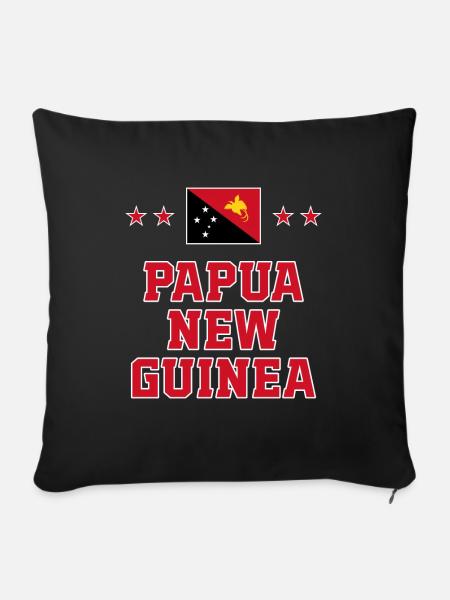 Papua-Neuguinea - Sofakissenbezug 45 x 45 cm - Schwarz