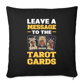 Lire des cartes de tarot Laissez un - Housse de coussin décorative 45 x 45 cm - noir - Devant