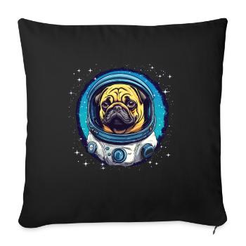 Carlin mignon Atsronaut Outa Space - Housse de coussin décorative 45 x 45 cm - noir - Devant