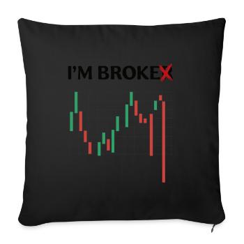 Bourse Bit Trading Millionaire’s Funny - Housse de coussin décorative 45 x 45 cm - noir - Devant