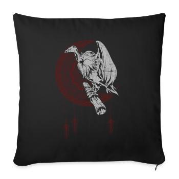Bird of Prey Gift Crescent Moon Dreamcatcher Vulture - Sofa pillowcase 17,3'' x 17,3'' (45 x 45 cm) - black - Front