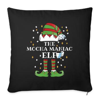Le café Elfe Moka Maniac - Housse de coussin décorative 45 x 45 cm - noir - Devant