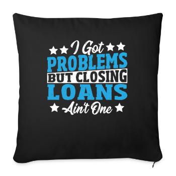 J’ai des problèmes, mais l’achèvement de - Housse de coussin décorative 45 x 45 cm - noir - Devant
