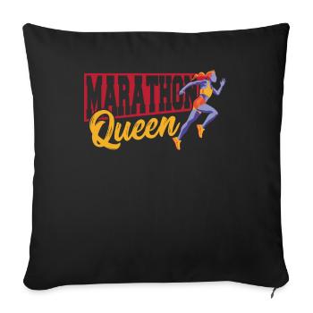 Marathon Queen Marathon Finisher Marathon Runner - Sofa pillowcase 17,3'' x 17,3'' (45 x 45 cm) - black - Front