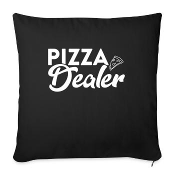 Pizza Dealer - Für Begeisterte Pizzabäcker - Sofakissenbezug 45 x 45 cm - Schwarz - Vorne