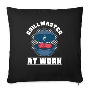Grill Master BBQ Party Gift Funny BBQ - Sofa pillowcase 17,3'' x 17,3'' (45 x 45 cm) - black - Front