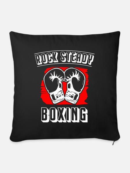 Rock Steady Boxing - Sofakissenbezug 45 x 45 cm - Schwarz