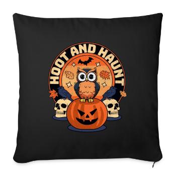 Scream and Spooky - Halloween Owl - Sofa pillowcase 17,3'' x 17,3'' (45 x 45 cm) - black - Front