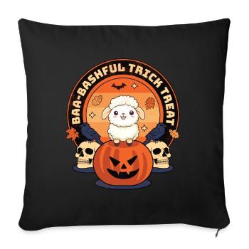 Baa Shy Trick Treat - Halloween For - Sofa pillowcase 17,3'' x 17,3'' (45 x 45 cm) - black - Front