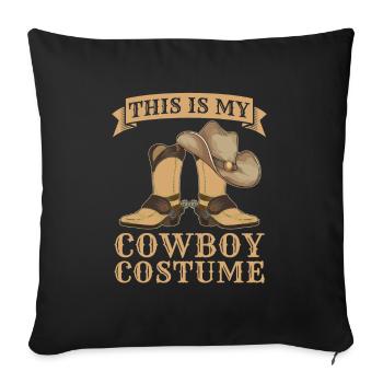 Cowboy Boots Hat Costume Party Gift Cowboy - Sofa pillowcase 17,3'' x 17,3'' (45 x 45 cm) - black - Front